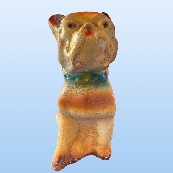1940s chalkware carnival bulldog - Picture 2 of 5
